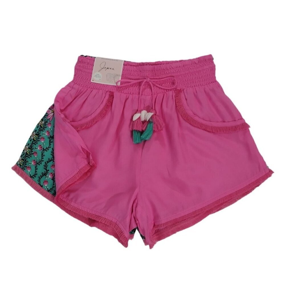 Jopea Women's Floral Print Solid Color Short Shorts 2 Pack Size S 100% Rayon. - Picture 2 of 8